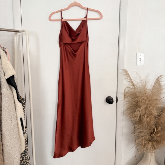 Petal and pup rust Cyprus Satin Slipdress - Picture 7 of 8